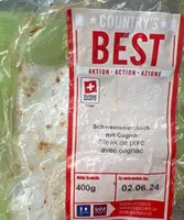 Steak de porc avec cognac
