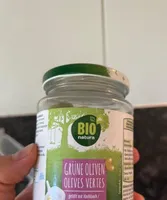 Grüne Oliven mit Knoblauch Bio