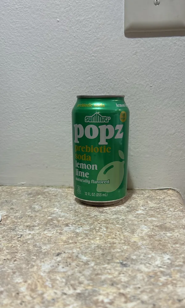 popz prebiotic soda lemon lime