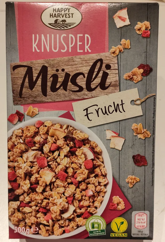 Ropogós müzli, gyümölcsös