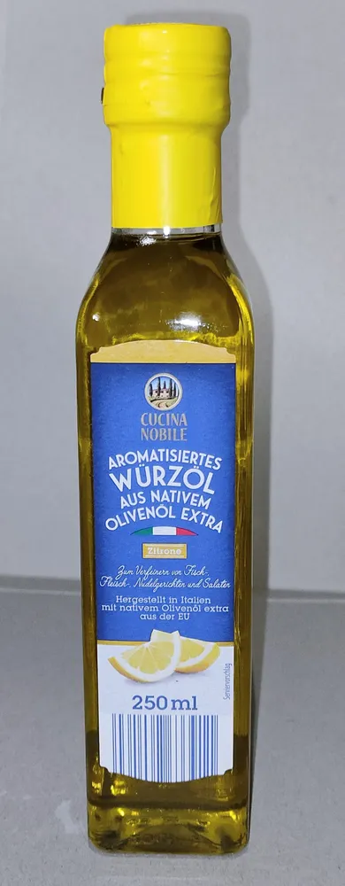 Aromatisiertes Würzöl aus nativem Olivenöl Extra - Zitrone