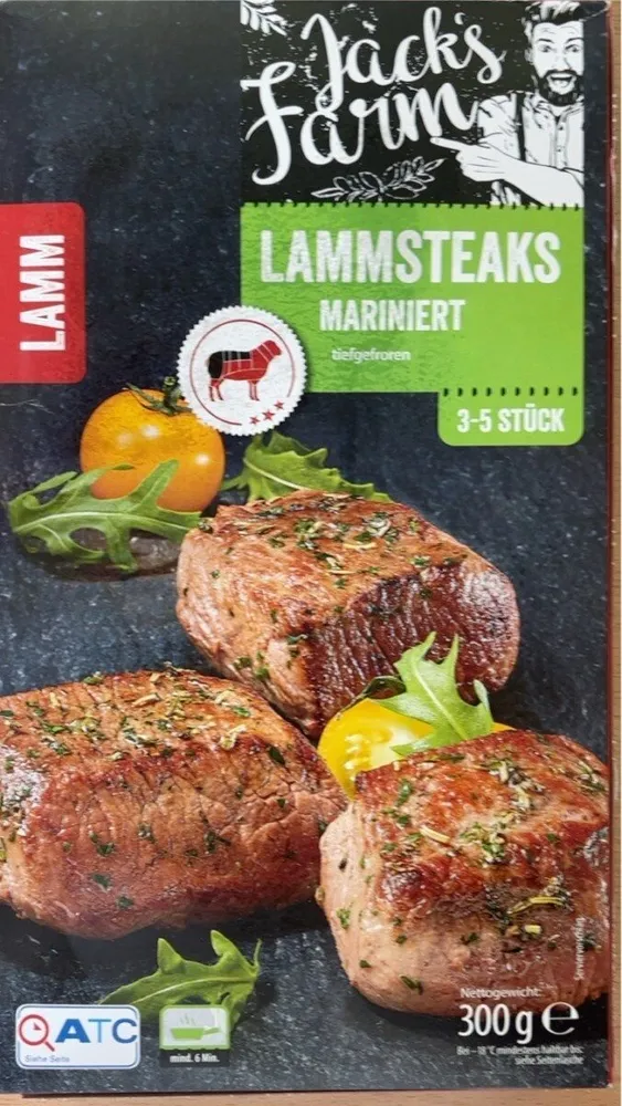 Lammsteaks mariniert