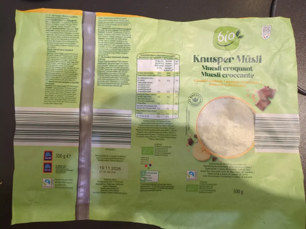Knusper Müsli Schoko-Banane