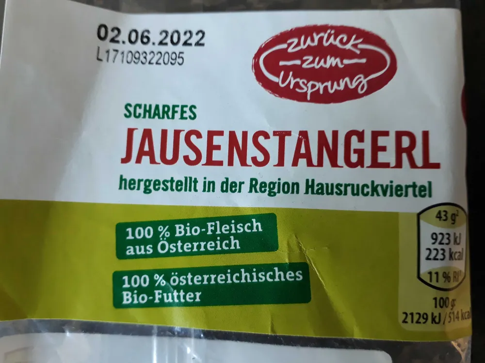 Scharfes Jausenstangerl