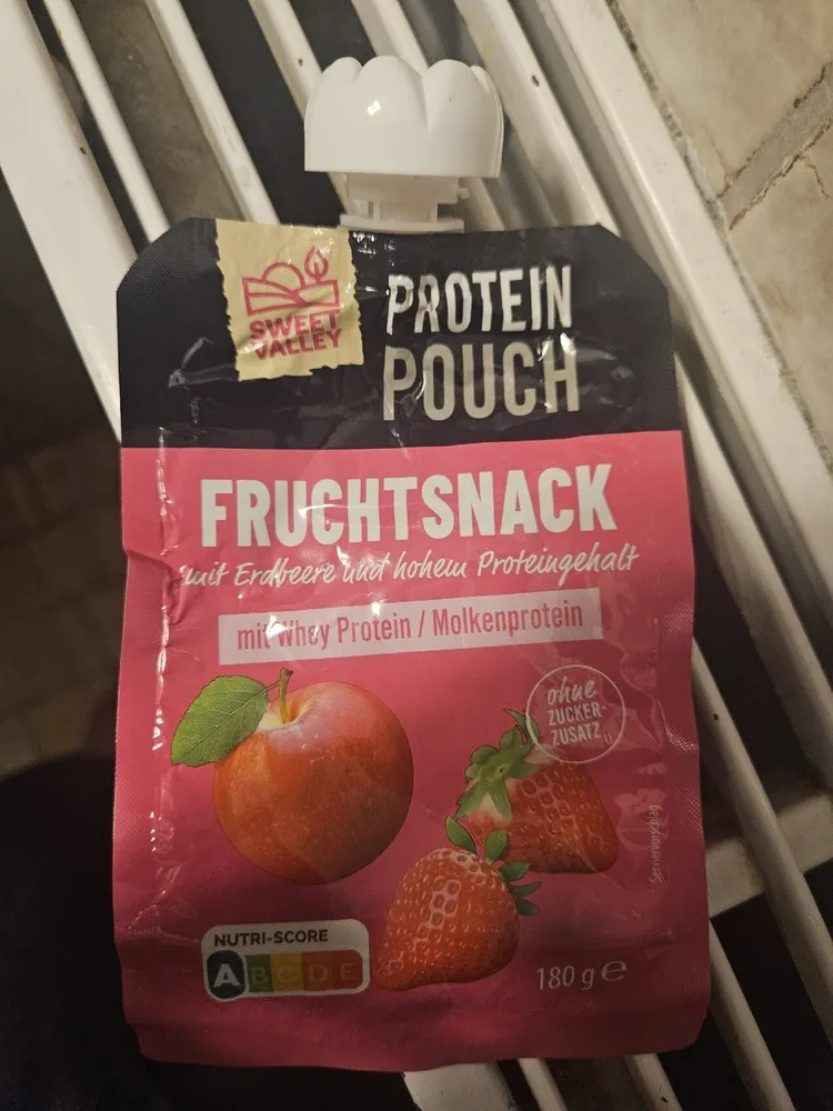 Protein Pouch Fruchtsnack mit Erdbeere