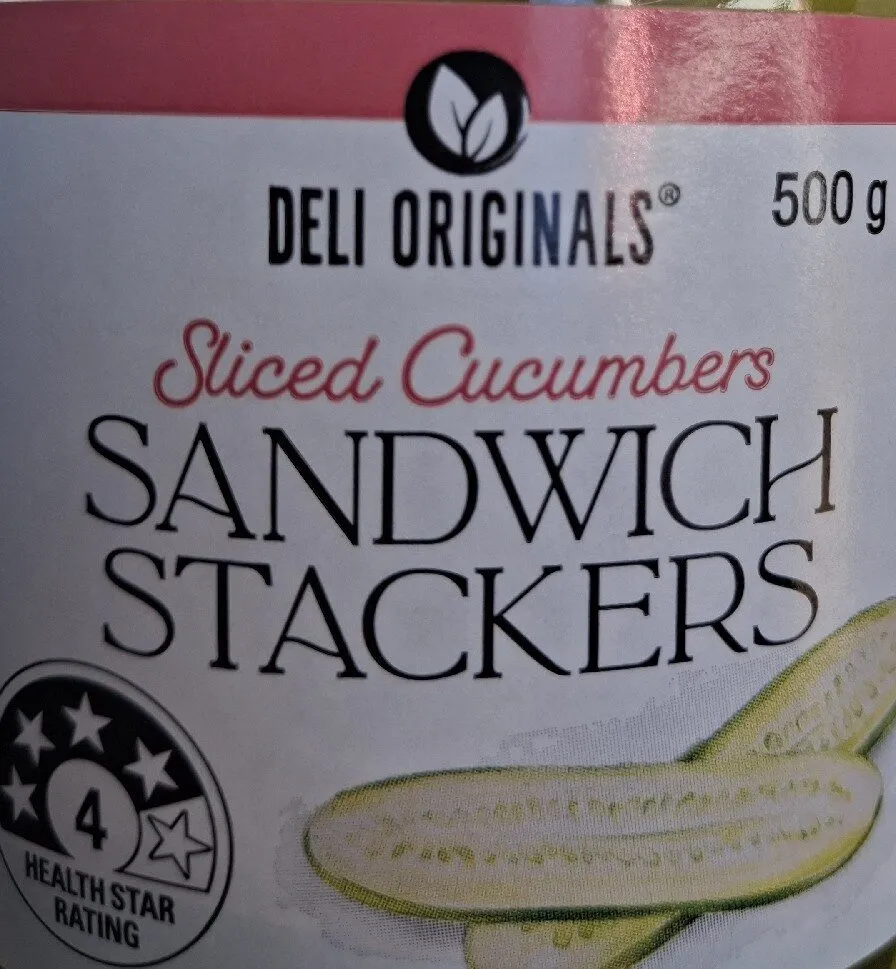 Sliced Cucumbers Sandwich Stackers