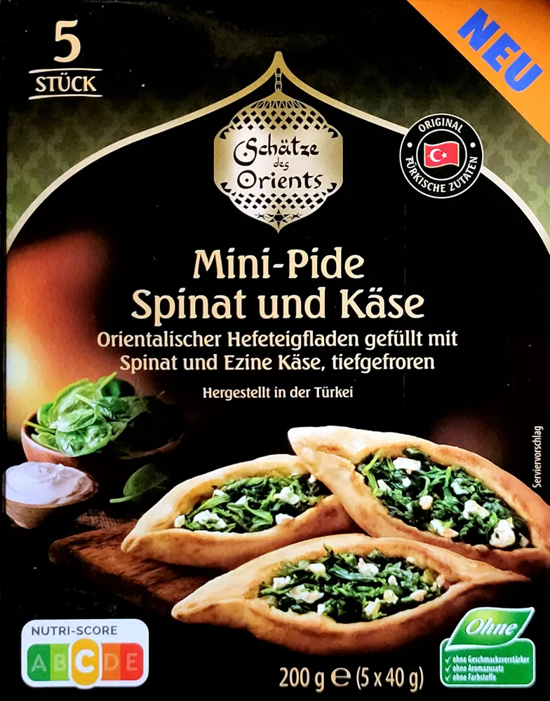 Mini-Pide - Spinat und Käse