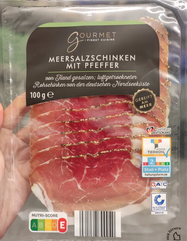 Meersalz Schinken mit Pfeffer