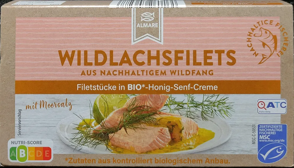 Wildlachsfilets in Honig-Senf-Creme