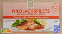 Wildlachsfilets in Tomaten-Basilikum-Creme