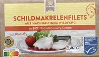 Schildmakrelenfilets in Bio-Tomaten-Curry-Creme