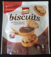 Biscuits mit Nuss-Nougat-Cremefüllung