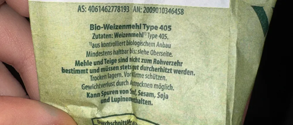 Bio-Weizenmehl Type 405