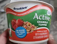 Active Granola topper vanilla with raspberry & Strawberry Granola
