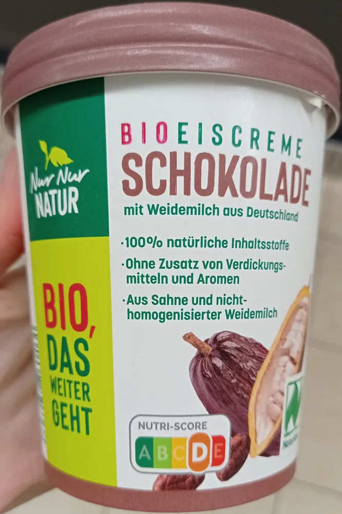 Bio-Eiscreme Schokolade