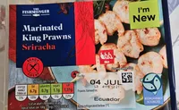 Marinated king prawns sriracha