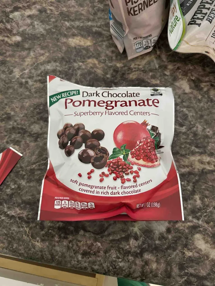 Dark Chocolate Pomegranate Superberry Flavored Centers
