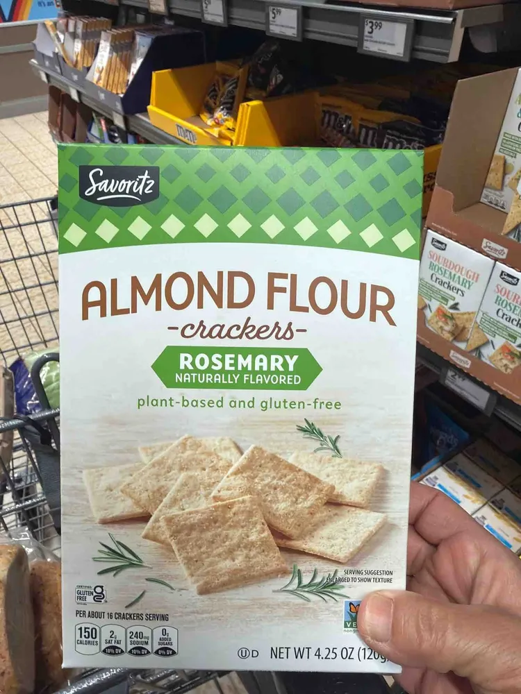 Almond Flour Crackers Rosemary Naturally Flavored