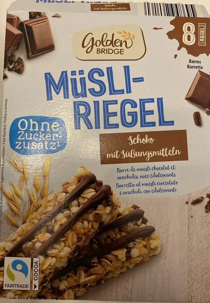 Müsliriegel Schoko mit Süßungsmitteln