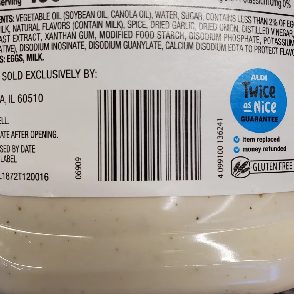 GARLIC RANCH DRESSING