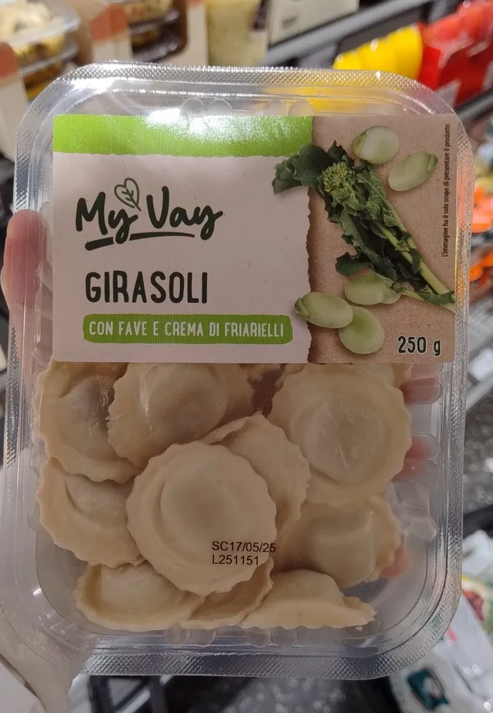 Girasoli con fave e crema di friarielli