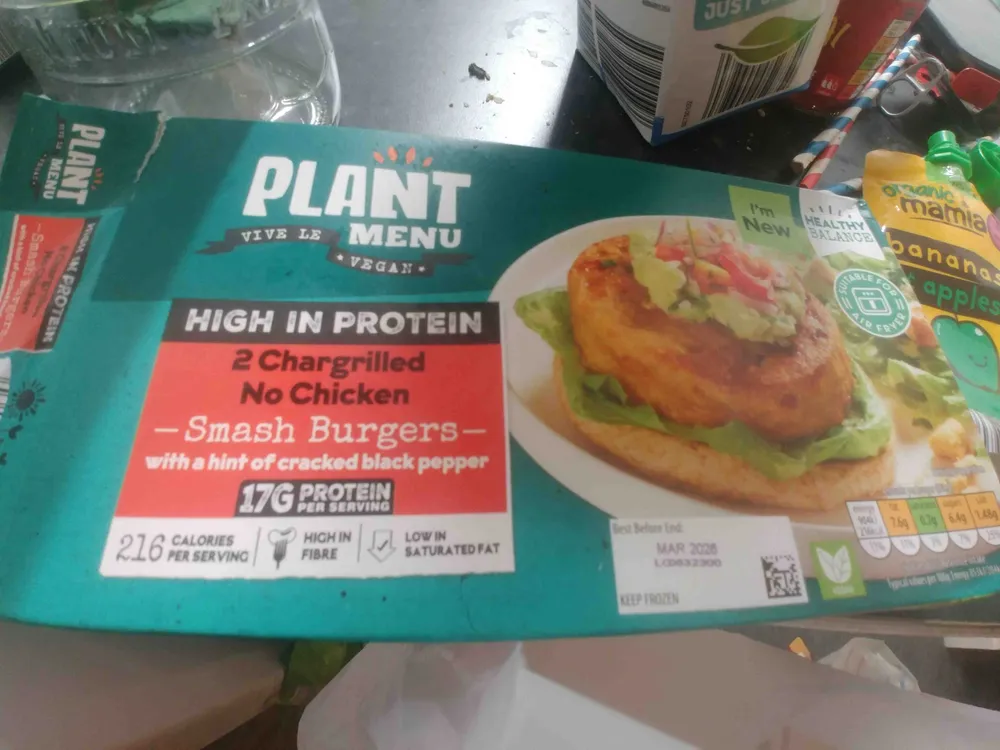 Chargrilled no chicken smash burgers