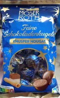 Feine Schokoladenkugeln knusper Nougat