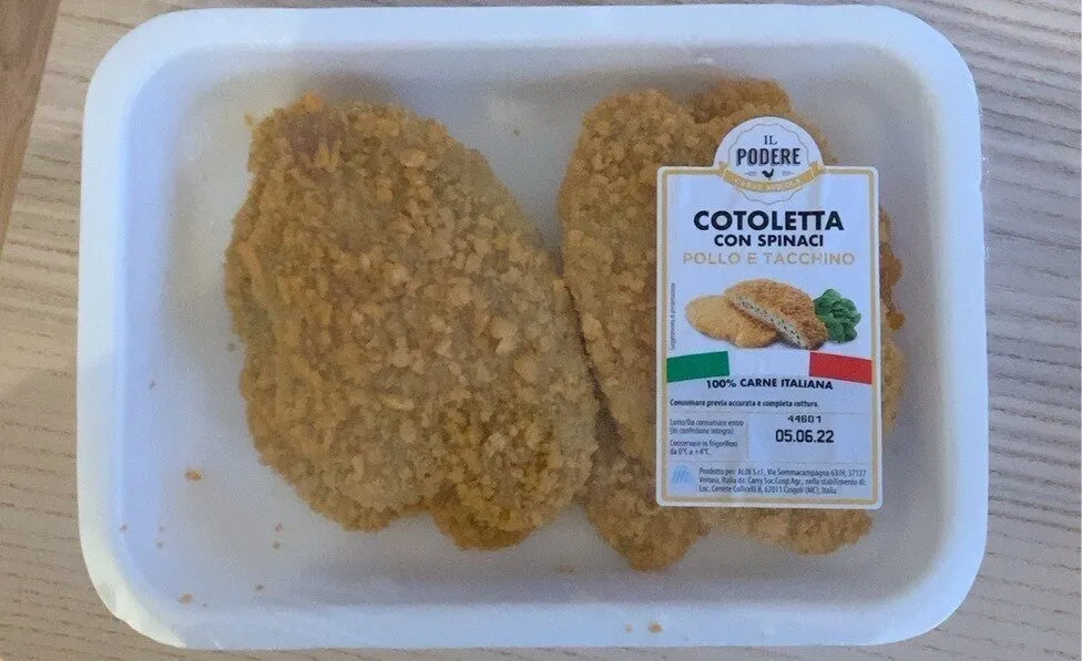 Cotoletta con spinaci