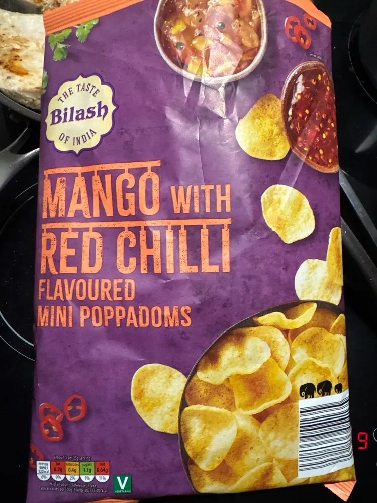 Mango With Red Chilli Flavoured Mini Poppadoms