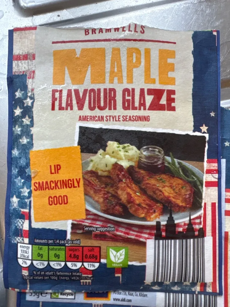 BRAMWELLS MAPLE FLAVOUR GLAZE AMERICAN STYLE SEASO