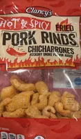 HOT & SPICY FRIED PORK RINDS CHICHARRONES HICKORY SMOKE FLAVOR