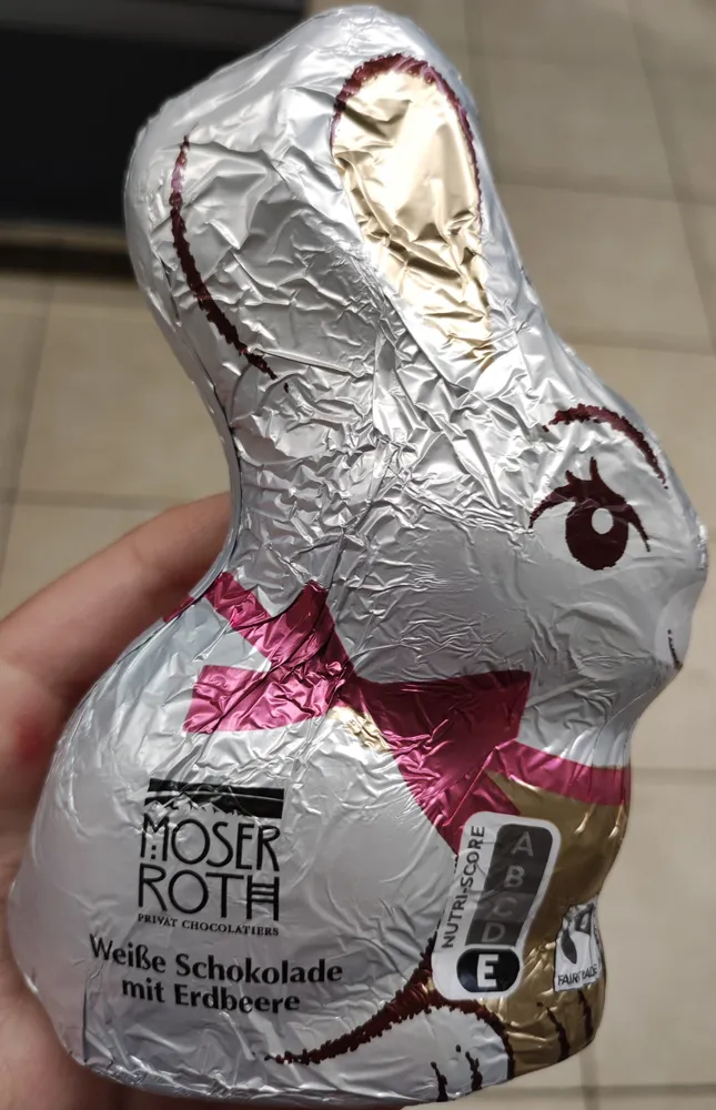 Weiße Schokolade mit Erdbeere