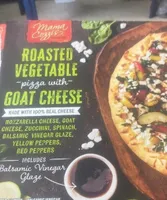 Roasted veggie pizza with goat cheese