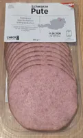 Schwarze pute putenwurst