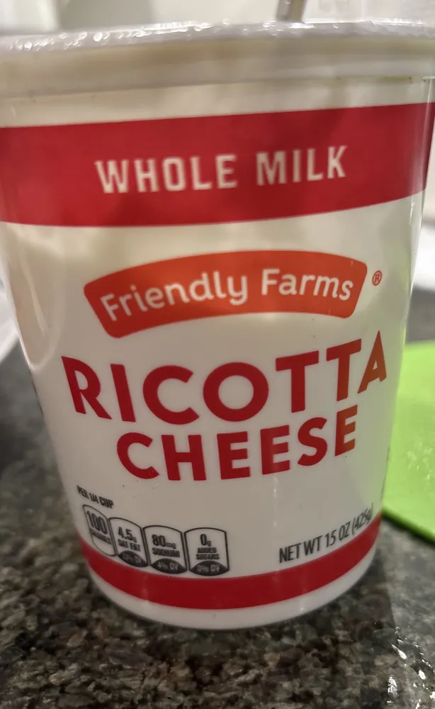 Whole Milk Ricotta Cheese