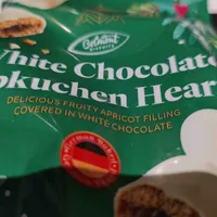 White chocolate lebkuchen hearts