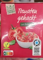 Tomaten gehackt mit Basilikum