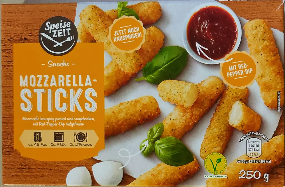 Mozzarella-Sticks mit Red-Pepper-Dip