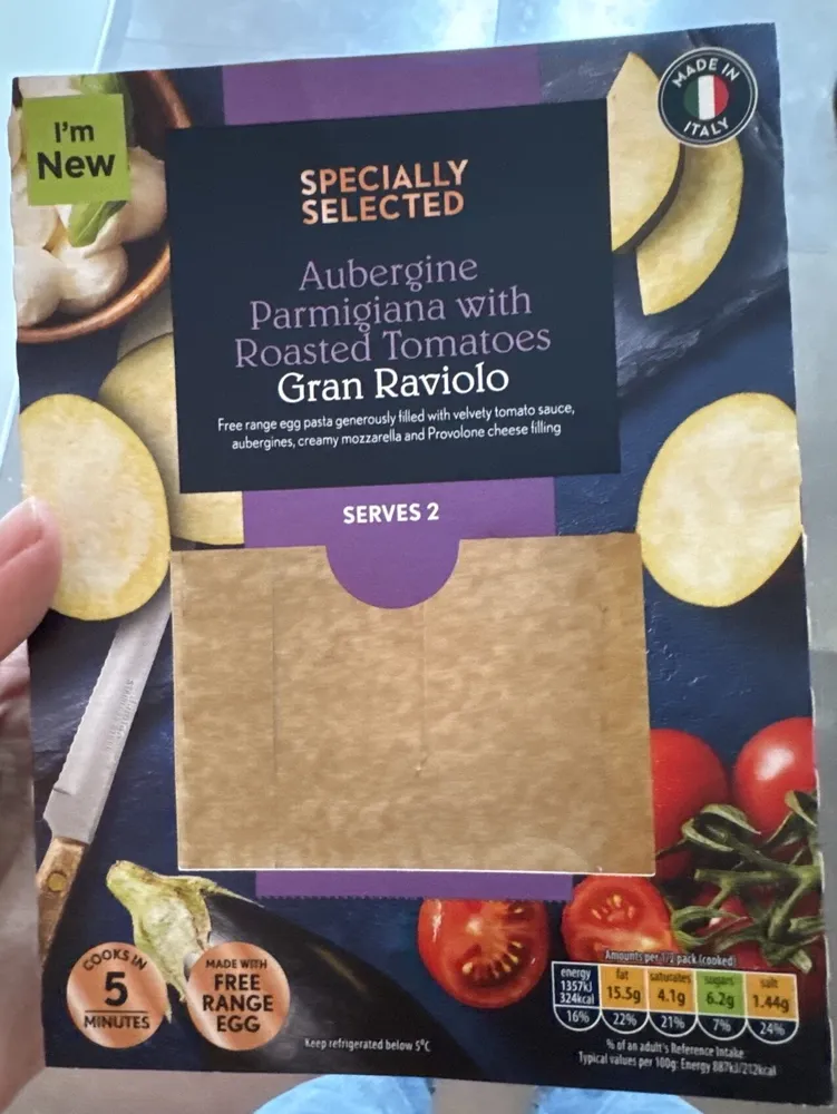 Aubergine Parmigiana Ravioli