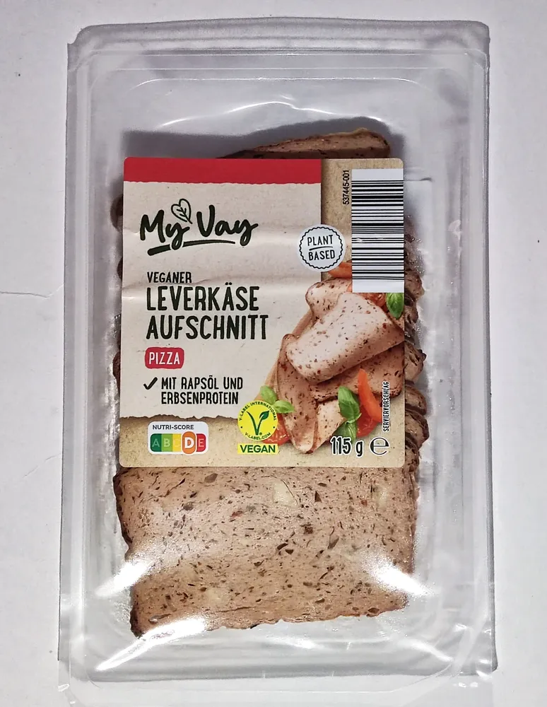 Veganer Leverkäse-Aufschnitt - Pizza