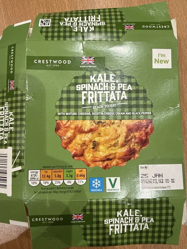 Kale, Spinach, And Pea Frittata