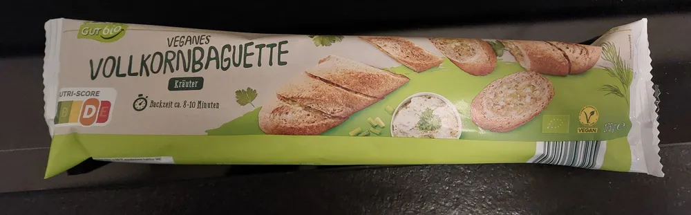veganes Vollkornbaguette Kräuter
