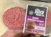 Smoky venison burgers