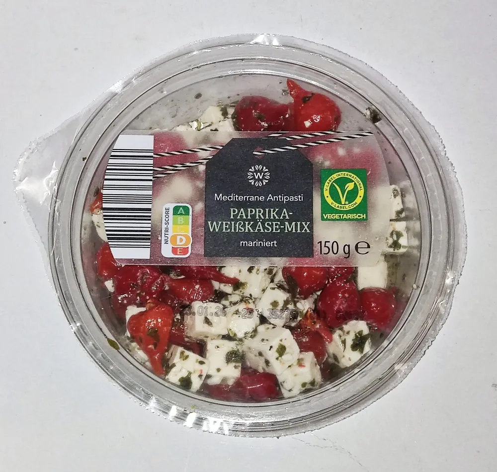 Mediterrane Antipasti - Paprika-Weißkäse-Mix