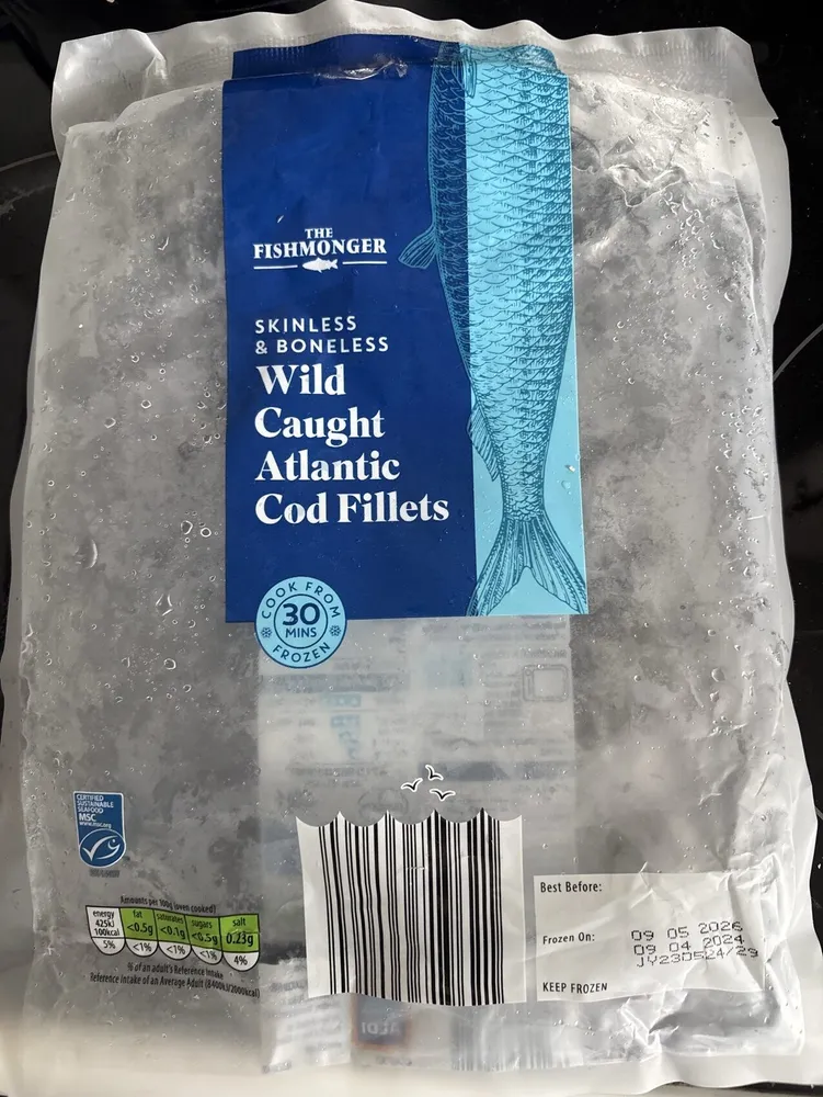Skinless And Boneless Wild Caught Atlantic Cos Fillets