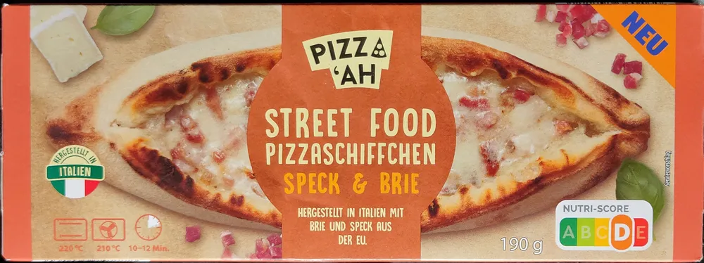 Streetfood Pizzaschiffchen - Speck & Brie