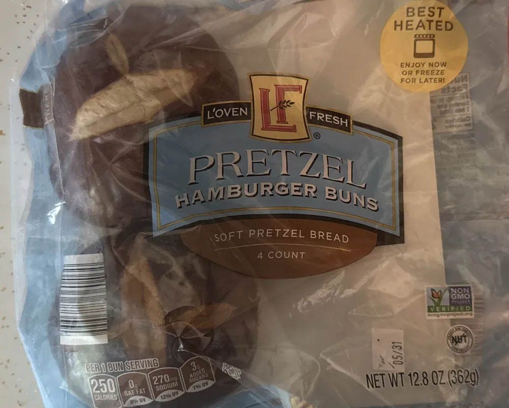 Pretzel Hamburger Buns