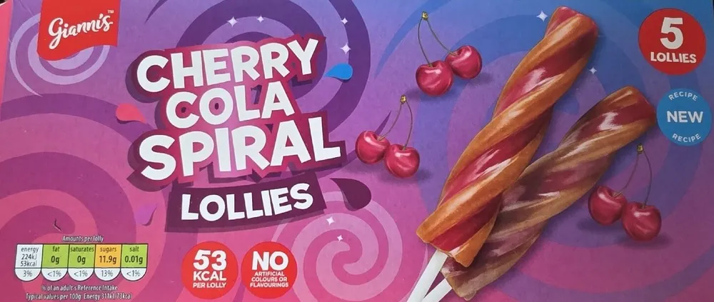 Gianni's™ RECIPE NEW 5 RECIPE LOLLIES CHERRY COLA