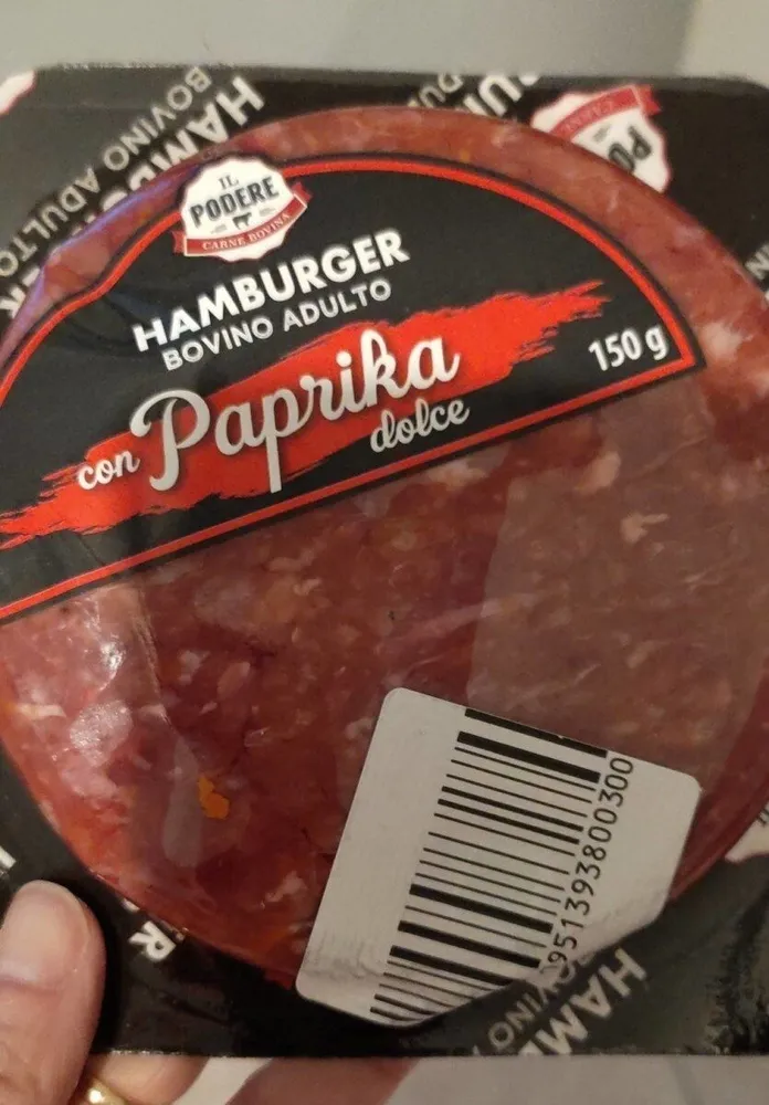 Hamburger bovino adulto con paprika