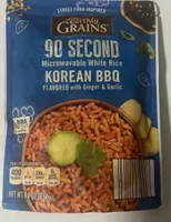 90 Second Microwavable White Rice Korean BBQ Flavored with Ginger & Garlic